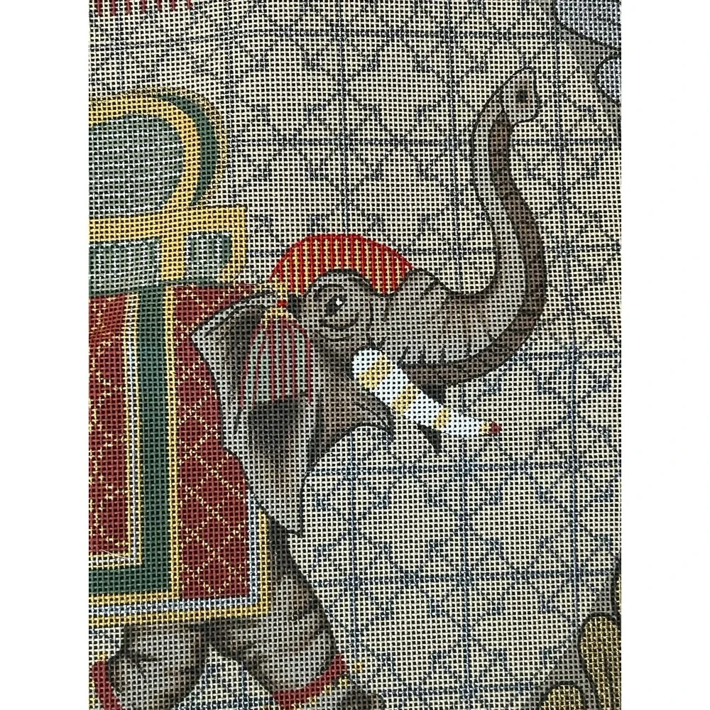 Needlepoint HandPainted SANDRA GILMORE Exotic Elephant 17